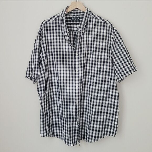 Chaps Men's Checked Plaid Short Sleeve Button Down Shirt Size XXL - Picture 1 of 5